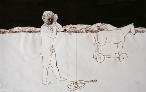 Boy with Pull Horse & Violin, 2014