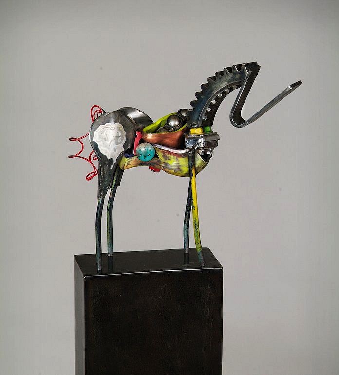 Dave Wertz, Freewheeling Freda, 2015
Mixed metal media, 8" x 9" x 3"
DW 32
Price Upon Request