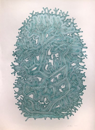 Stewart Helm - Green Snow Flake, 2019