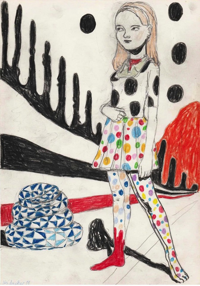 Stephanus Heidacker, Woman in Polka Dot World, 2018
graphite & colored pencil on paper, 11.5" x 8.25",19.5" x 16" framed
figurative, contemporary, bright colors, earth colors, humorous
STEPH-360
Price Upon Request