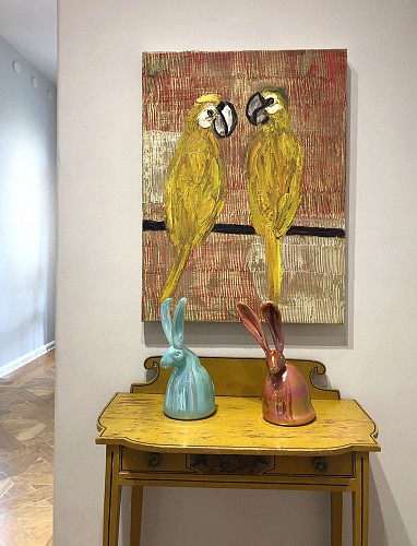 Hunt Slonem Solo Show - Installation View 