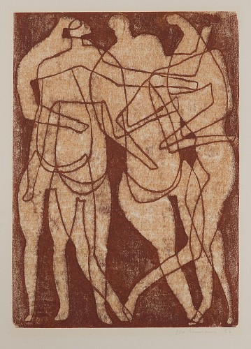 Otto Neumann 1895-1975 - Four Abstract Figures, 1957