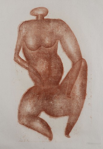 Otto Neumann 1895-1975 Abstract Figure, 1962