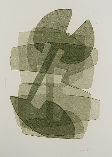 Exhibition: Salon Style 2022, Work: Otto Neumann 1895-1975 Abstract Composition/Green, 1969