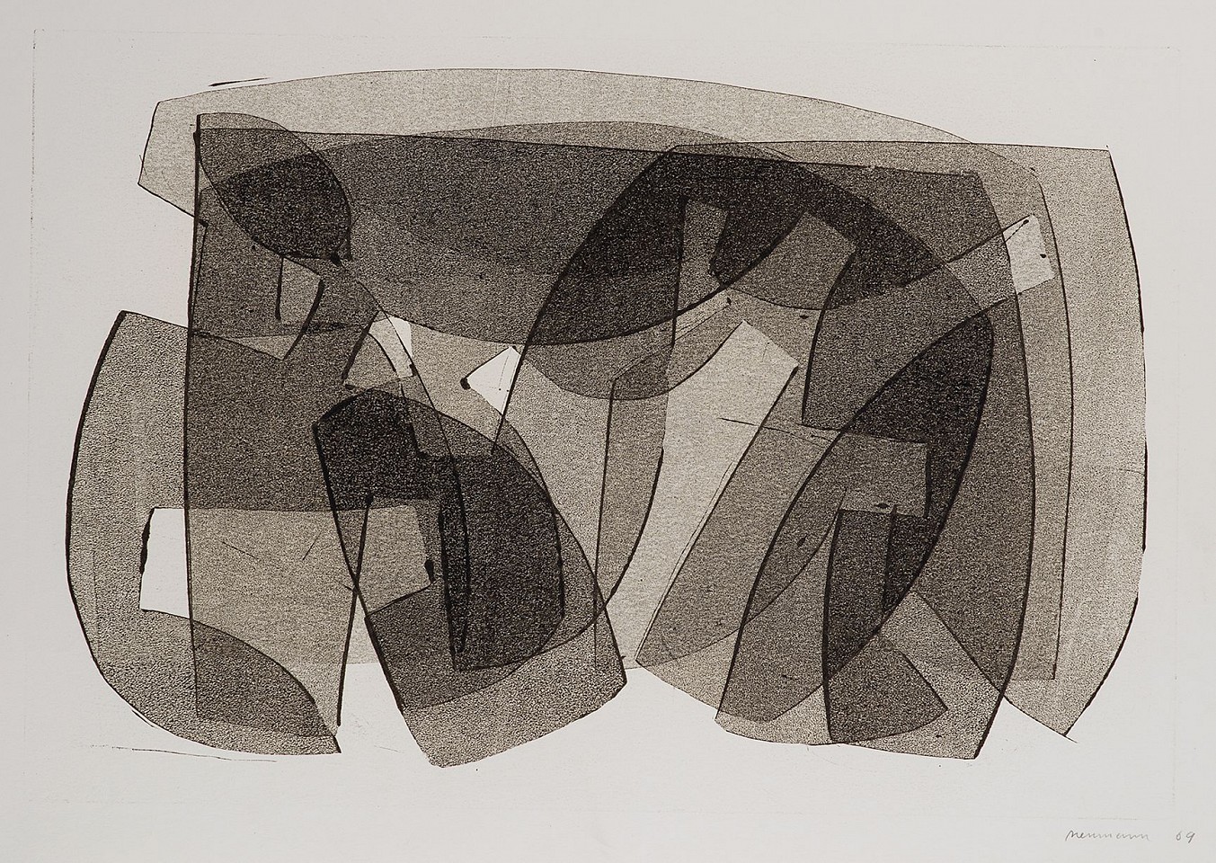 Otto Neumann 1895-1975, Abstract Composition/ Black & Gray, 1969
monotype on paper /Black & Gray, 24.5"x 17.5", 26" x 33" framed
OT 089048
$8,400