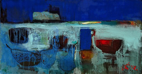 Serhiy Hai - Blue Abstract Still Life, 2020