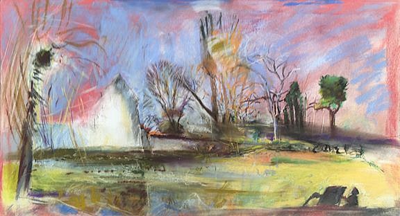 Isabelle Melchior, The Farm in Jacqueville with Painter's Shadow, 2015, 2015
pastel on paper, 16.75" x 30.31", 31" x 41.5" framed
IM 1291
$5,500