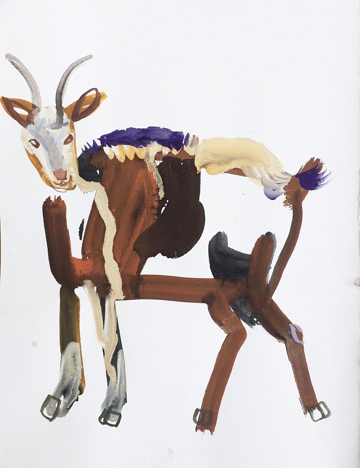Olena Zvyagintseva, Brown Goat-1, 2021
gouache on paper, 12.5" x 9.5", 22.375" x 19.375" framed
OZ 645
Sold