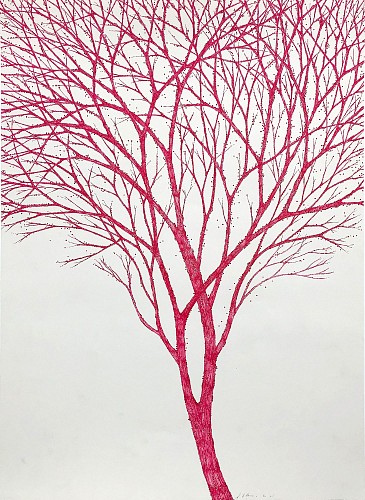 Stewart Helm - Red Tree With Berries, 2021