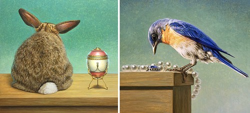 Intimate Animal and Bird Paintings - Installation View&nbsp;