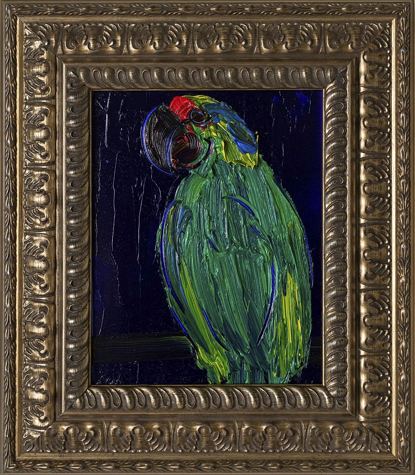 Hunt Slonem, Amazon 9, 2021
oil on wood panel, 10" x 8", 15.5" x 13.5" framed
HS 183
Price Upon Request