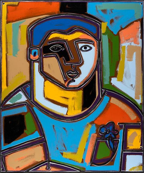 America Martin, Boy In Blue, 2022
Oil and acrylic on canvas, 72" x 60", 73" x 61" framed
ACM 446
Sold