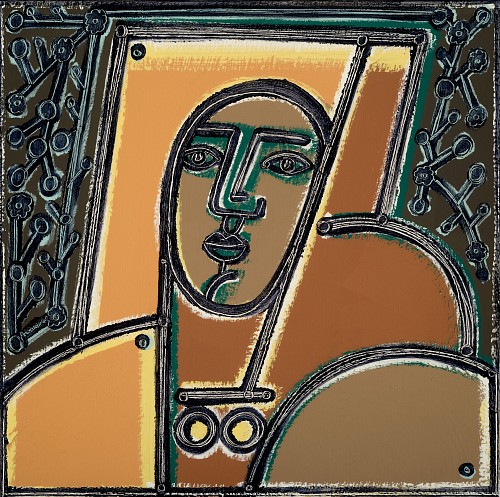 Work: Woman in Gold and Umber, 2021