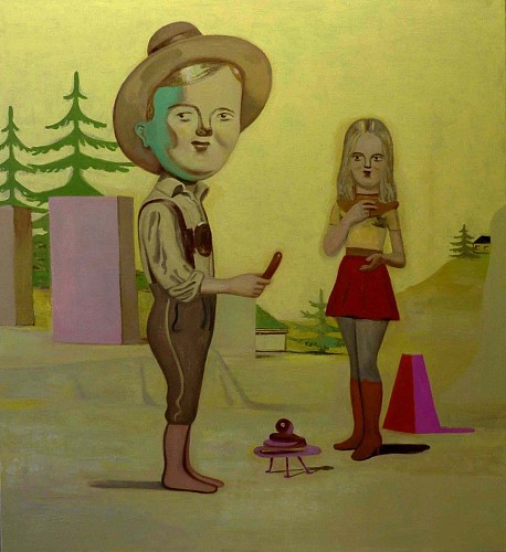 Stephanus Heidacker - (Untitled) Painting With Sausage, 2009