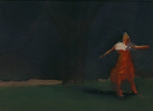 Woman in Red Dress with Tree, 2011