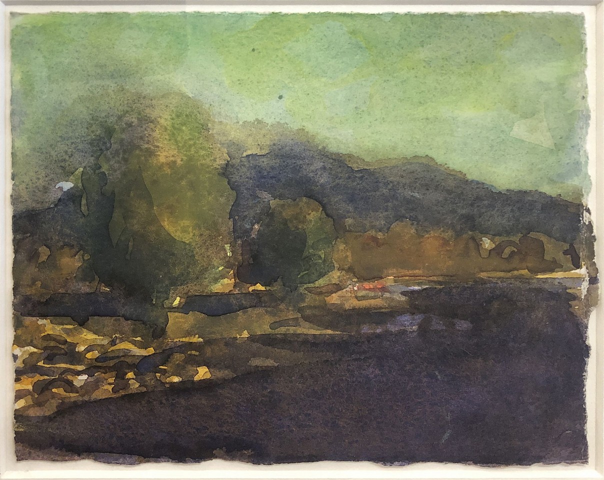 Chuck Bowdish 1959-2022, Untitled Landscape with Verso, 1990
watercolor on paper, 5.5" x 7", 11.5" x 12.75" framed
CB 324
Price Upon Request