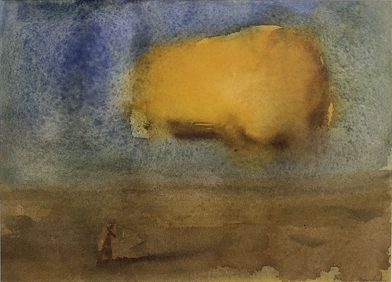 Chuck Bowdish 1959-2022, Figure & Golden Cloud
watercolor on paper, 6.25" x 8.5", 12 " x 14.25" framed
CB 329
Sold