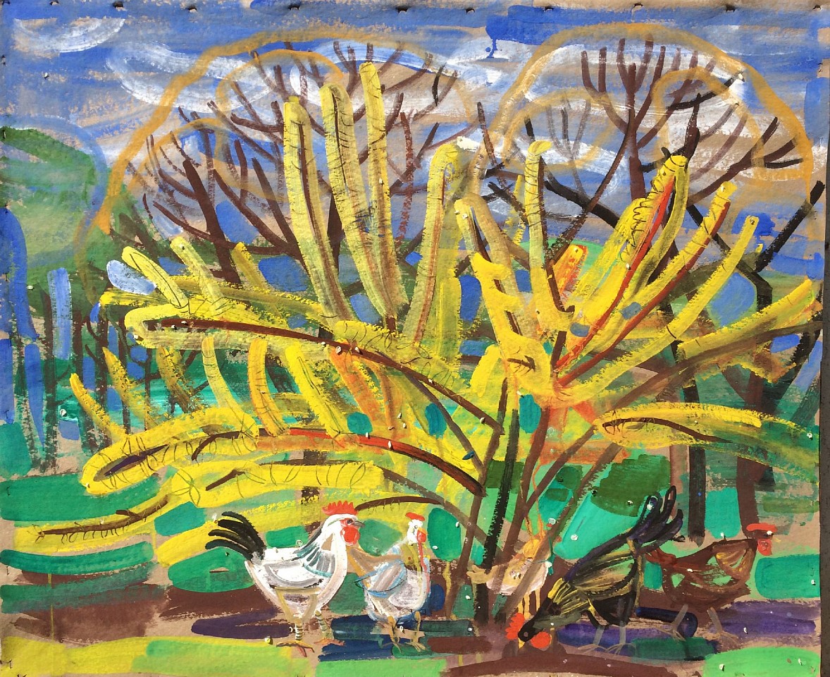 Olena Zvyagintseva, Yellow Bush-4, 2022
gouache on cardboard, 39.5""x 47""
OZ 673
Price Upon Request