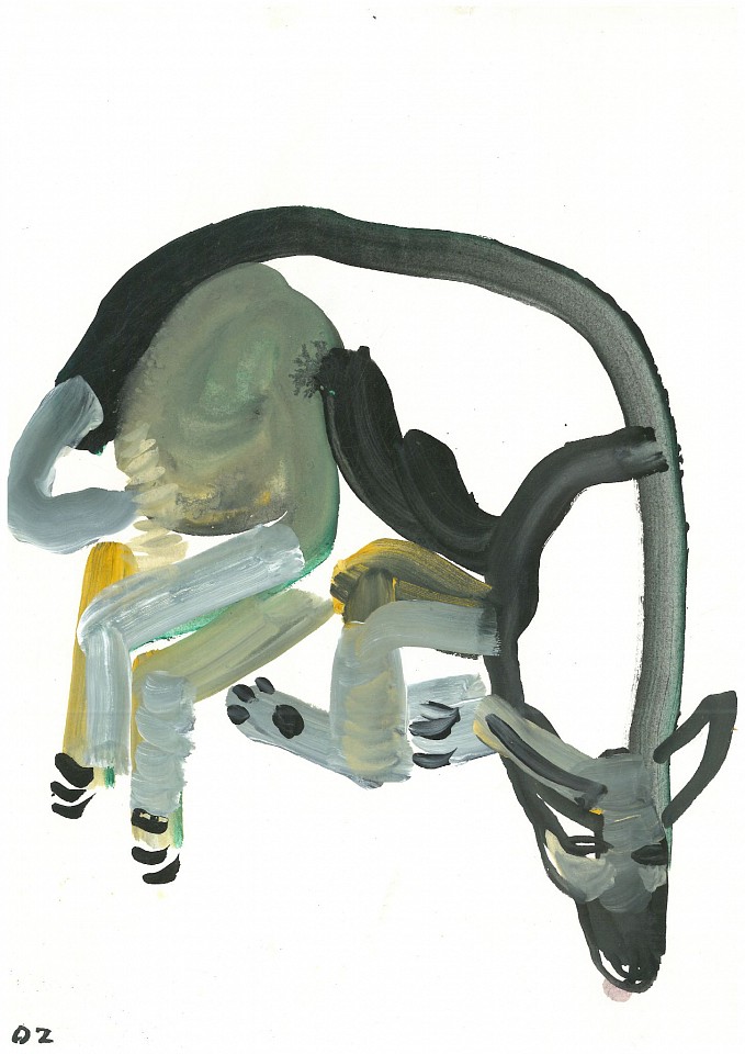 Olena Zvyagintseva, Gunya is Sleeping, 2022
gouache on paper, 11.5""x 8.5", 21.5" x 18" framed
OZ 650
Price Upon Request