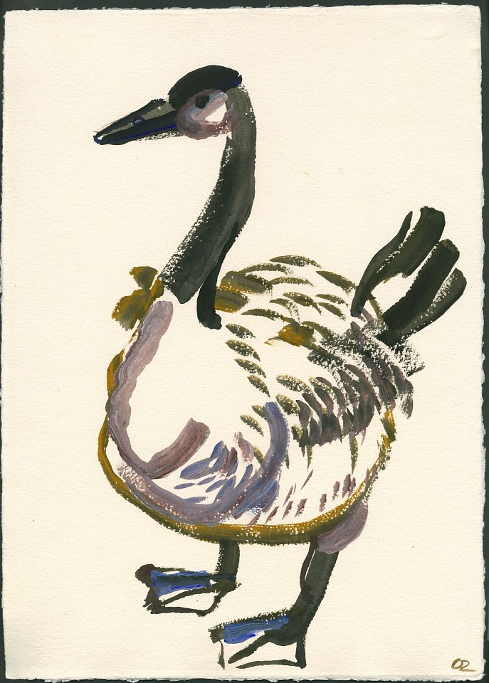 Olena Zvyagintseva, Goose-4, 2022
Gouache on handmade paper, 17""x 12""
OZ 680
Price Upon Request