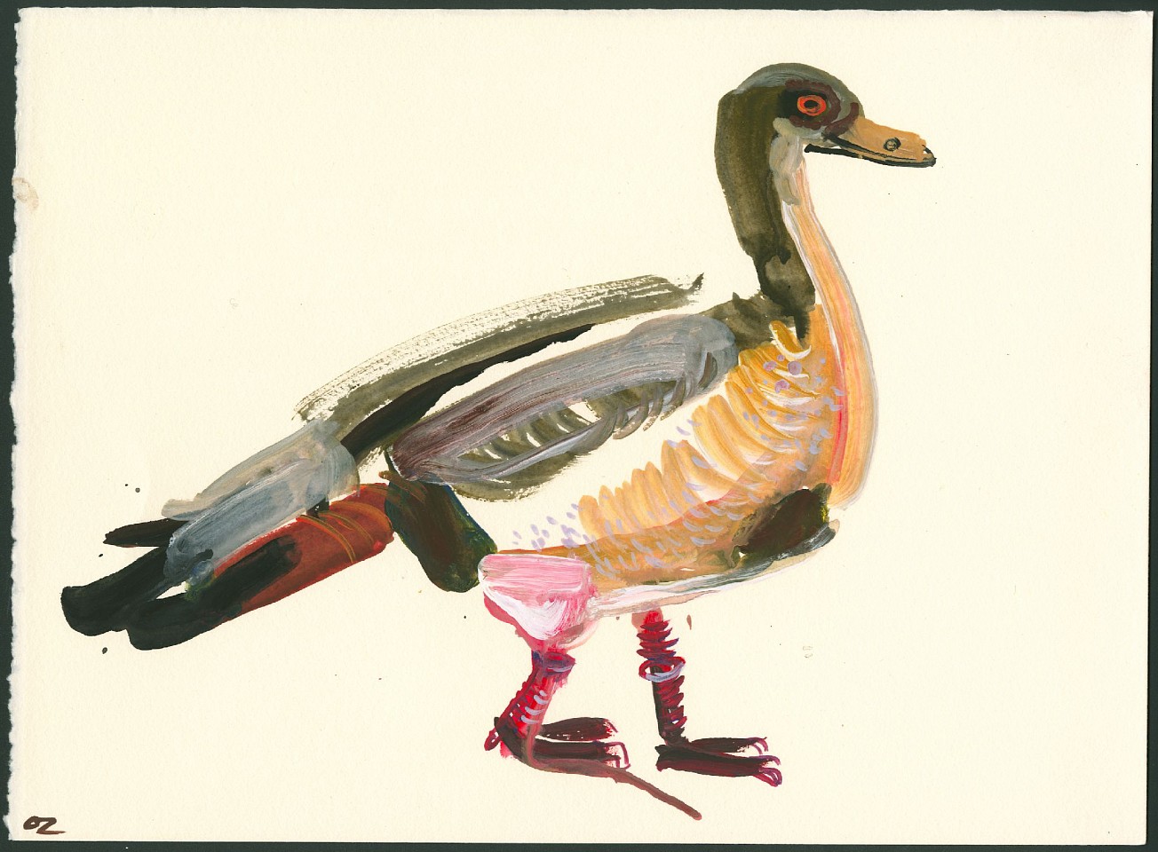 Olena Zvyagintseva, Riverbird, 2022
Gouache on handmade paper, 10""x 13.5""
OZ 686
Price Upon Request