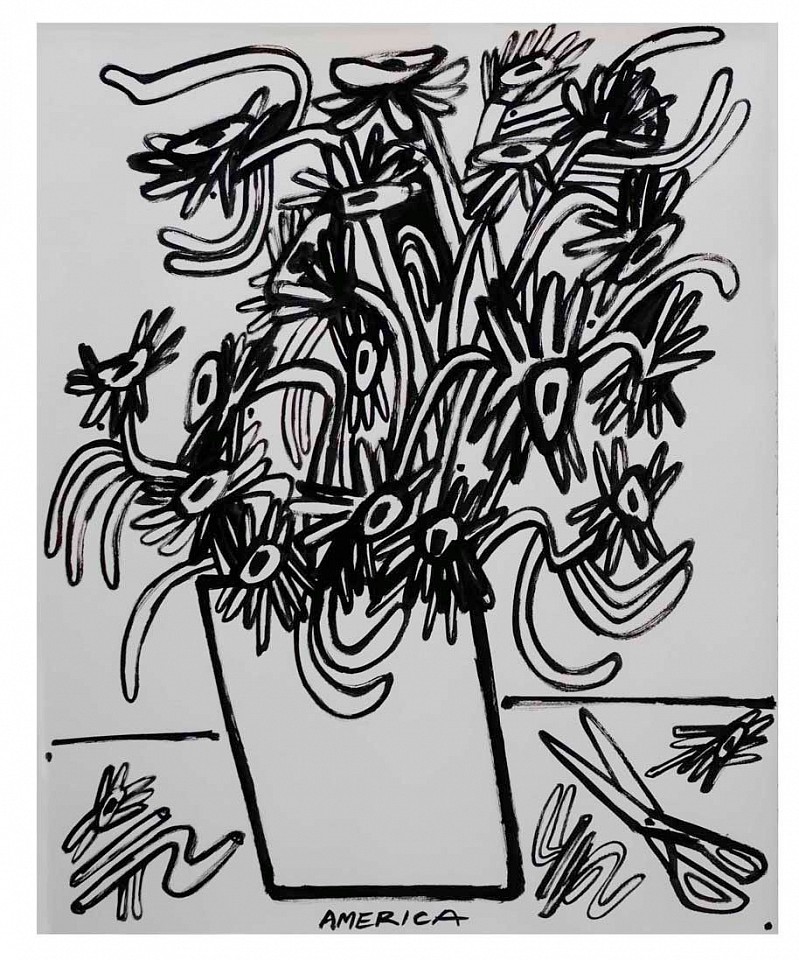 America Martin, Fresh Cut Wildflowers, 2020
ink on paper, 27"x 22", 29"x 24" framed
ACM 469
Sold