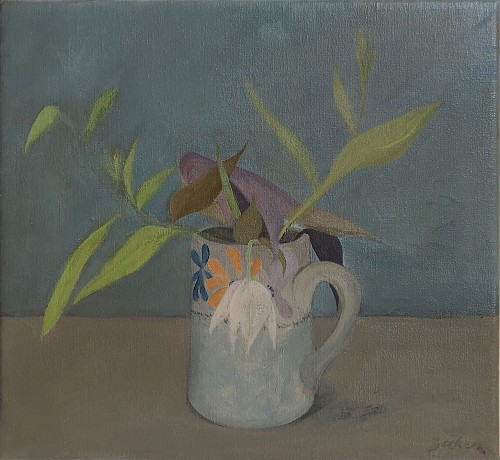 Exhibition: The Mechanics of Color, Work: Haidee Becker Winter Clematis in Painted Jug, 2022