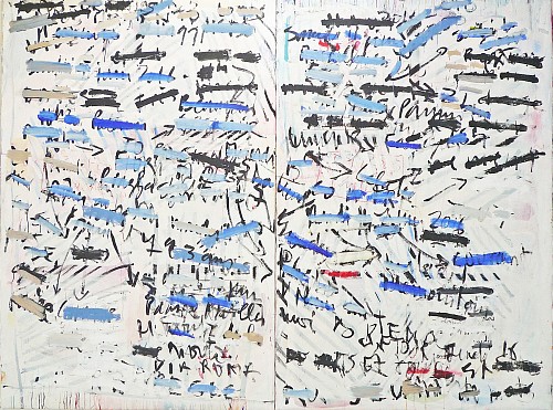 Exhibition: Marie-Cecile Aptel, Work: Untitled Black and Blue Diptych, 2021