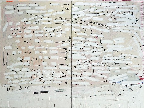 Untitled Cream Diptych, 2022