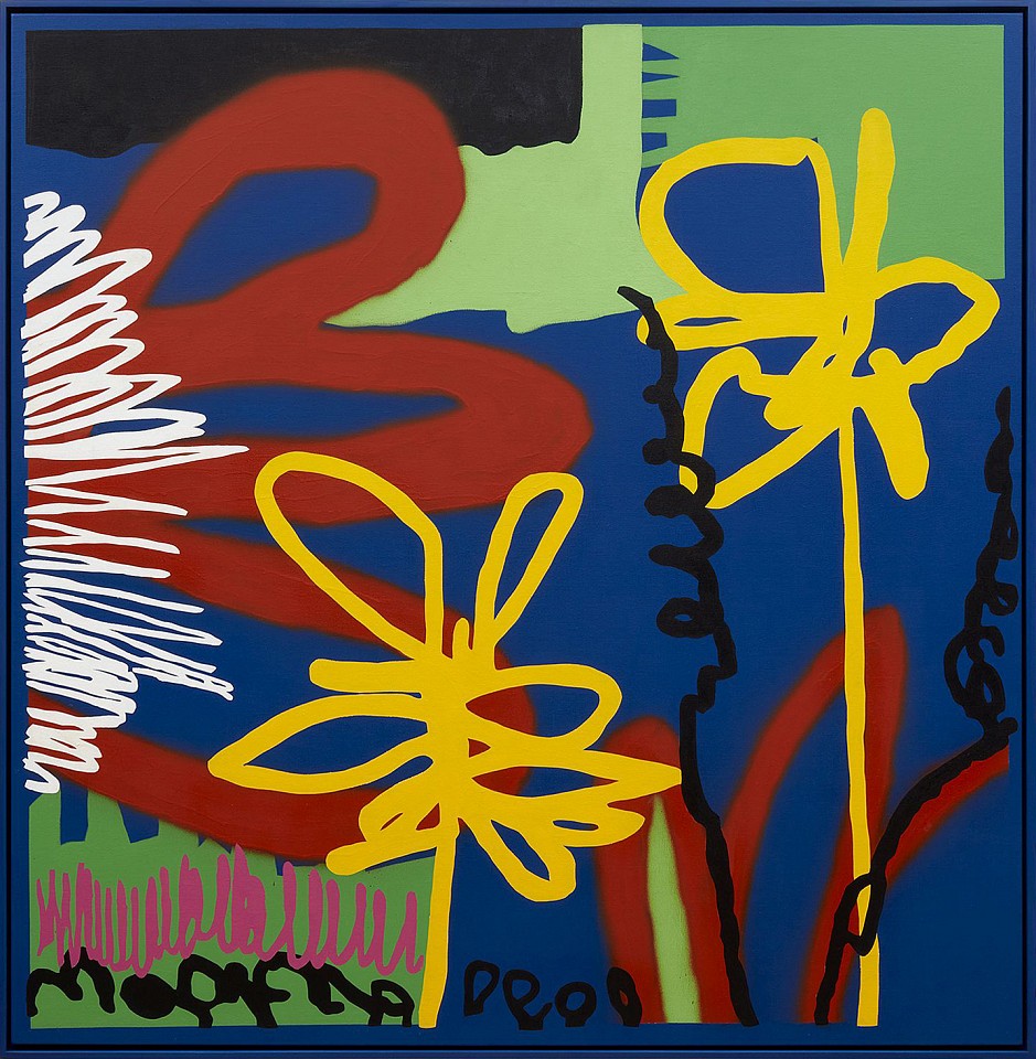 Berto, Willow Creeks, 2023
Acrylic and crayon on linen, 50"x 49", 51"x 50" framed
LA artist, Colorful, pop art, Vibrant, colored layers, collage, patterns, florals,
aboriginally inspired
BRO 31
Price Upon Request