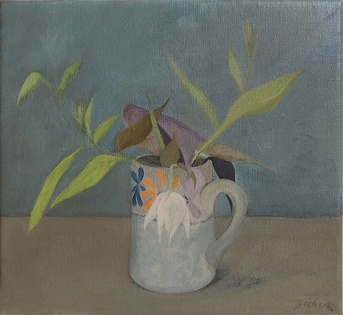 Haidee Becker Winter Clematis in Painted Jug, 2022