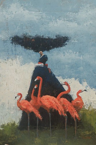 Figure With Flamingoes, 2022