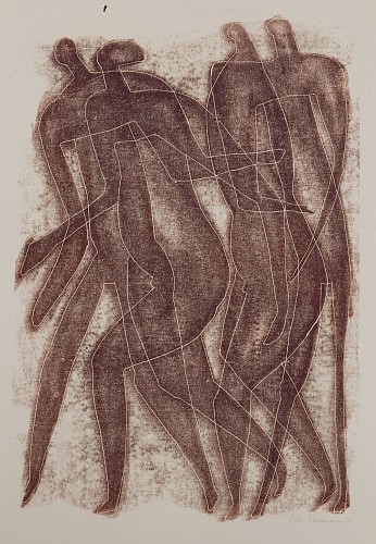 Otto Neumann 1895-1975 - Four Abstract Figures, 1958