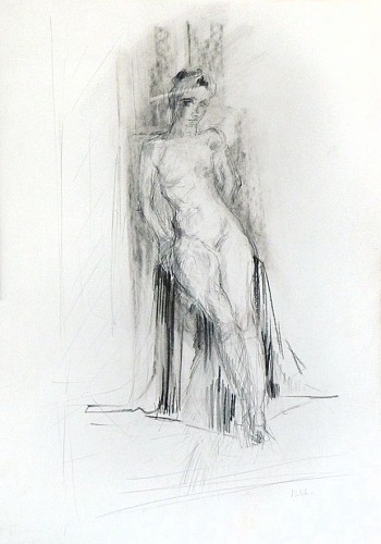 Sitting Female Nude, 2013