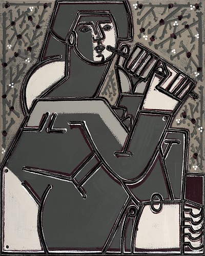 America Martin - Woman with Flute, 2024