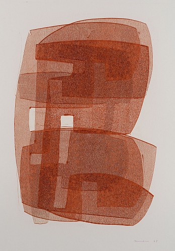 Work: Otto Neumann 1895-1975 Abstract Composition / Orange, 1969