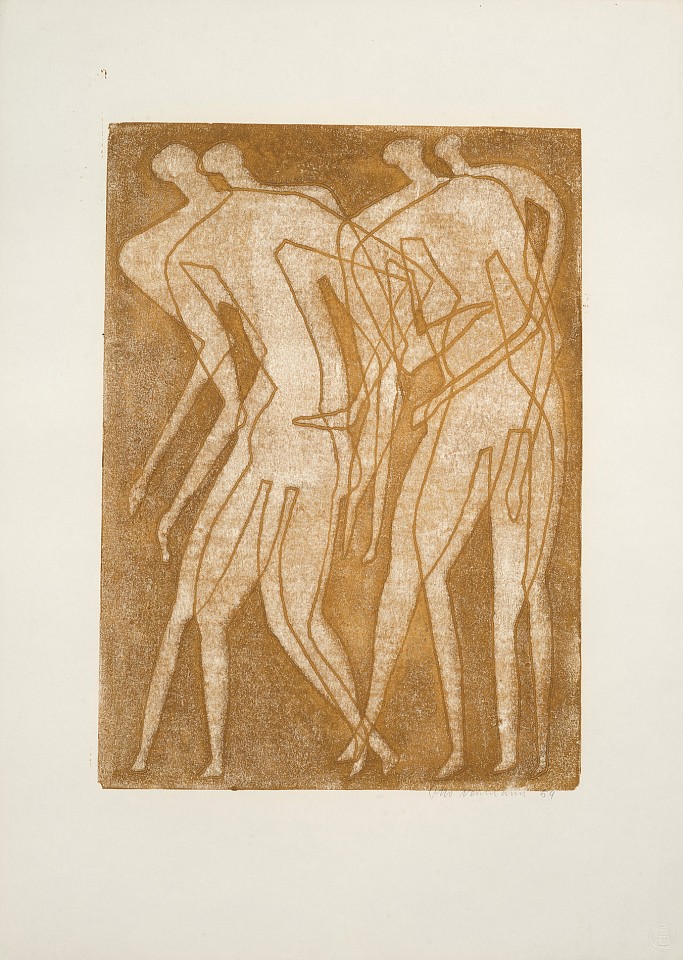 Otto Neumann 1895-1975, Four gold/ocher Men Dancing, 1959
25" x 17.75" ,31" x 37" framed
OT 051056
Price Upon Request