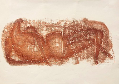 Work: Otto Neumann 1895-1975 Reclining Female Figure, 1954