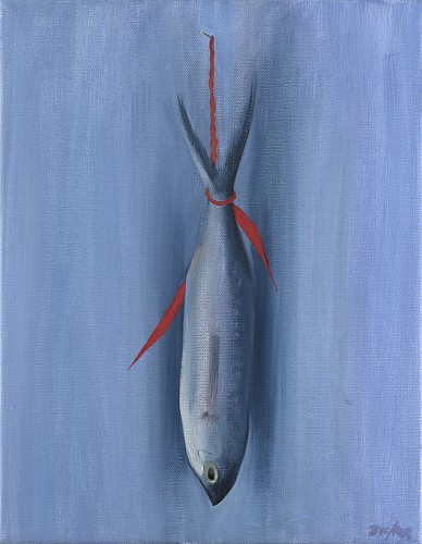 Work: Haidee Becker Fish on Blue, 2025