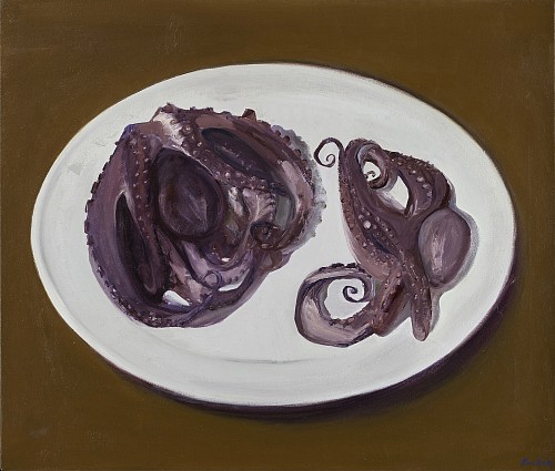 Work: Haidee Becker Two Octopuses on Oval Plate, 2010