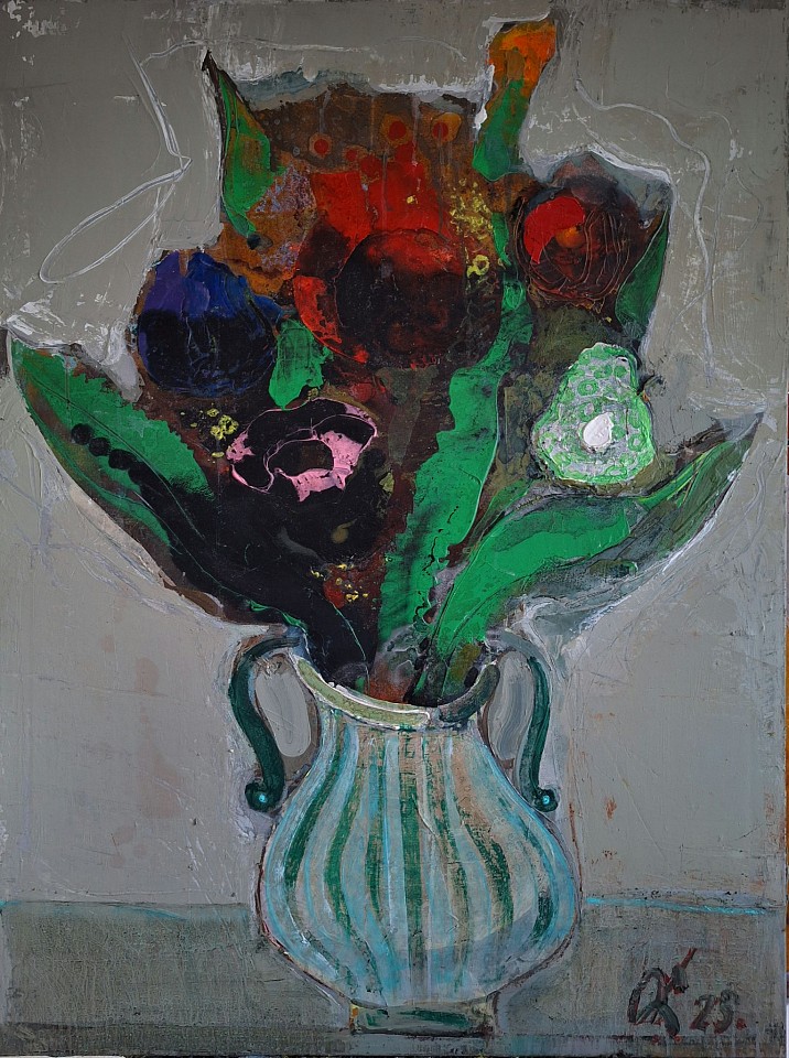 Serhiy Hai, Still Life (Red)
47"x 35" unframed
Oil, acrylic on canvas
SY 142
Sold
