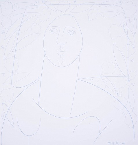 Woman with Leaves in UP done Hair, 2020