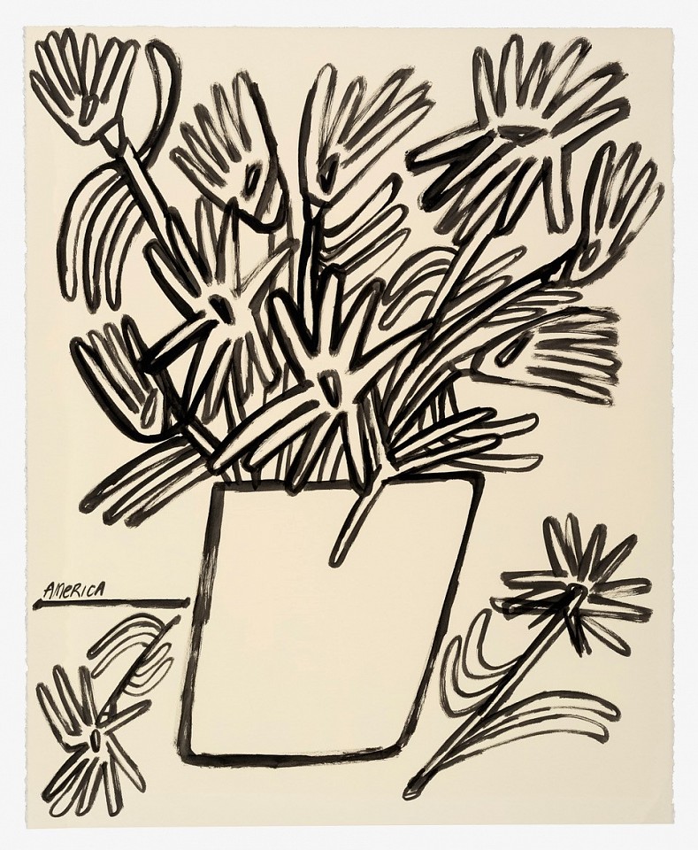 America Martin, Daises In Pot, 2022
22.5" x 27.5" x 29.5" x 34.5" framed
ink on cotton paper
ACM 561
Price Upon Request