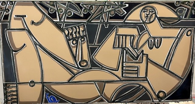 America Martin, Blue Snail, 2025
45" x 81" x 52" x 88" framed
Oil & Acrylic on canvas
ACM 571
Price Upon Request