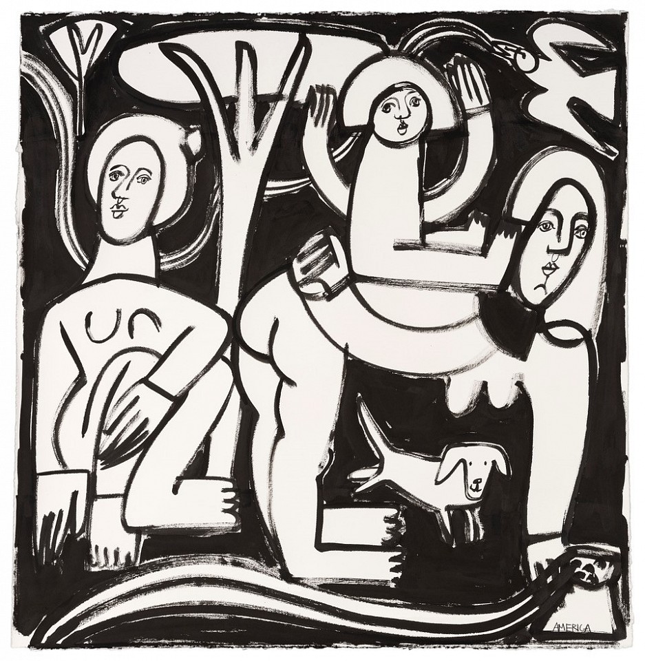 America Martin, Bird Song, Pot of Gold, 2024
41.5" x 42.5", 48.5" x 47.5" framed
Ink on paper
ACM 574
Price Upon Request