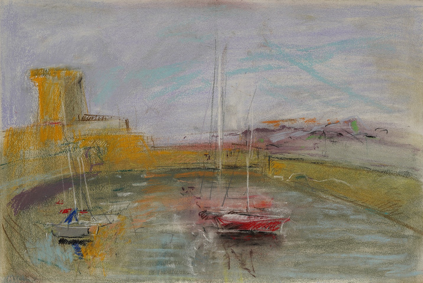 Isabelle Melchior, Socoa, Boats in the Sun / Bateaux au solleil a' Socoa, 2022
24" x 18" unframed
Pastel on paper
IM 1344
Price Upon Request