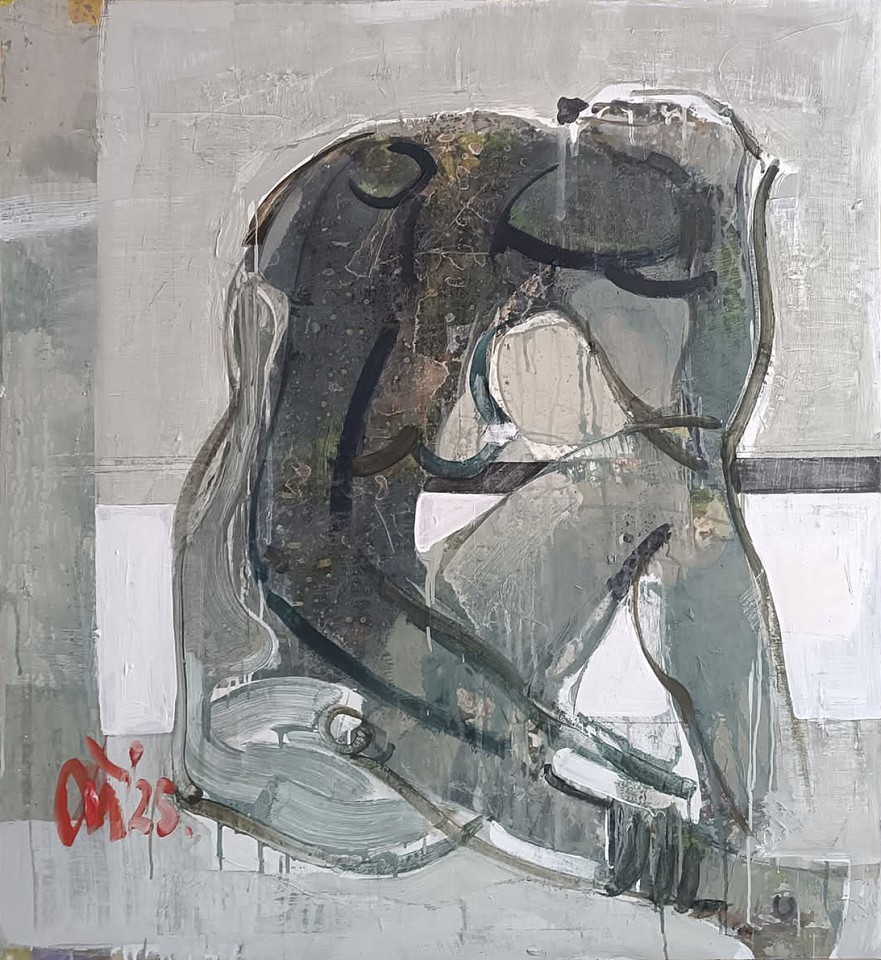 Serhiy Hai, Untitled, Gray/ Green Nude, 2025
47" x 43", 49" x 45" framed
Oil, acrylic on canvas
SY 143
Price Upon Request