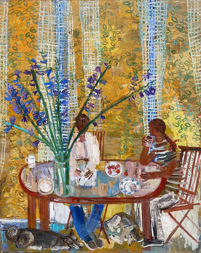 Olena Zvyagintseva, Near the Windows, 2024
59" x 47.25",62" x 49" framed
Oil on linen
OZ 715
Price Upon Request