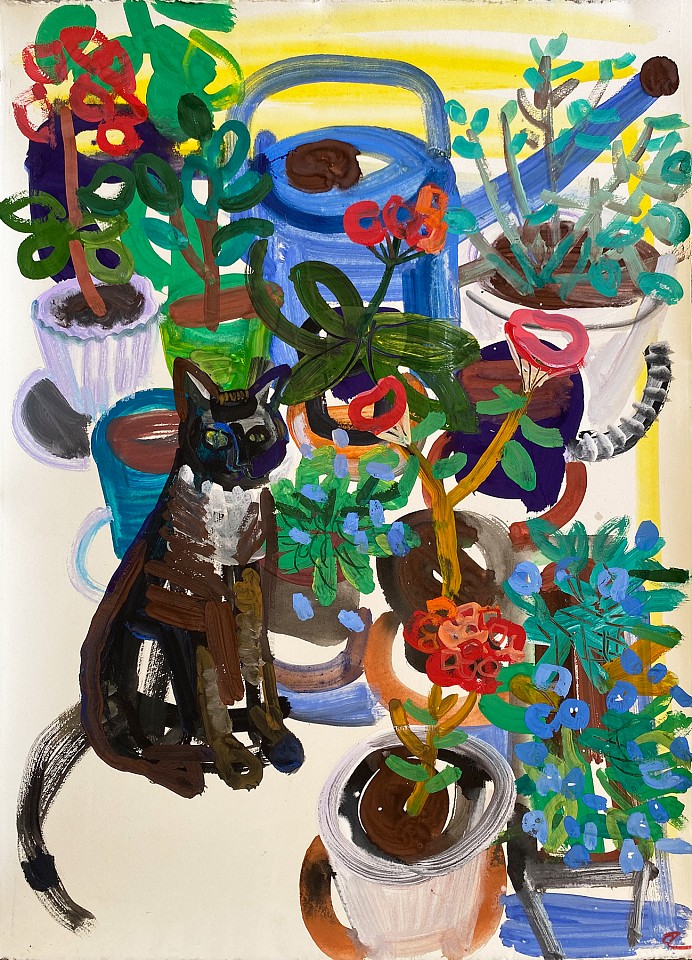 Olena Zvyagintseva, Black Cat, 2023
27" x 20", unframed
Gouache on handmade paper
OZ 717
Price Upon Request