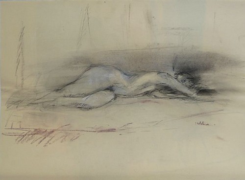 Work:&nbsp;Isabelle Melchior graphite and pastel on paper